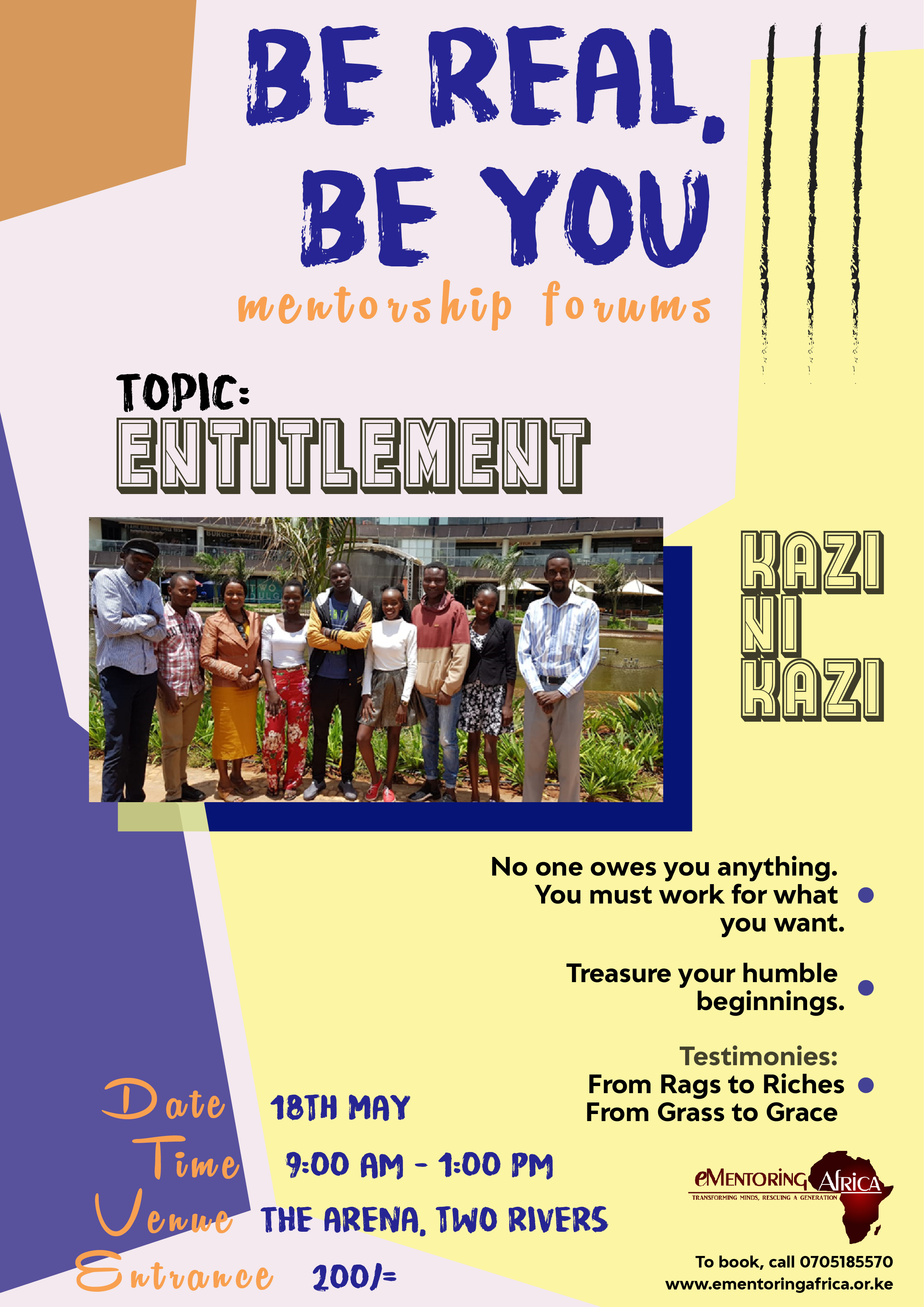 BE REAL. BE YOU mentorship forums