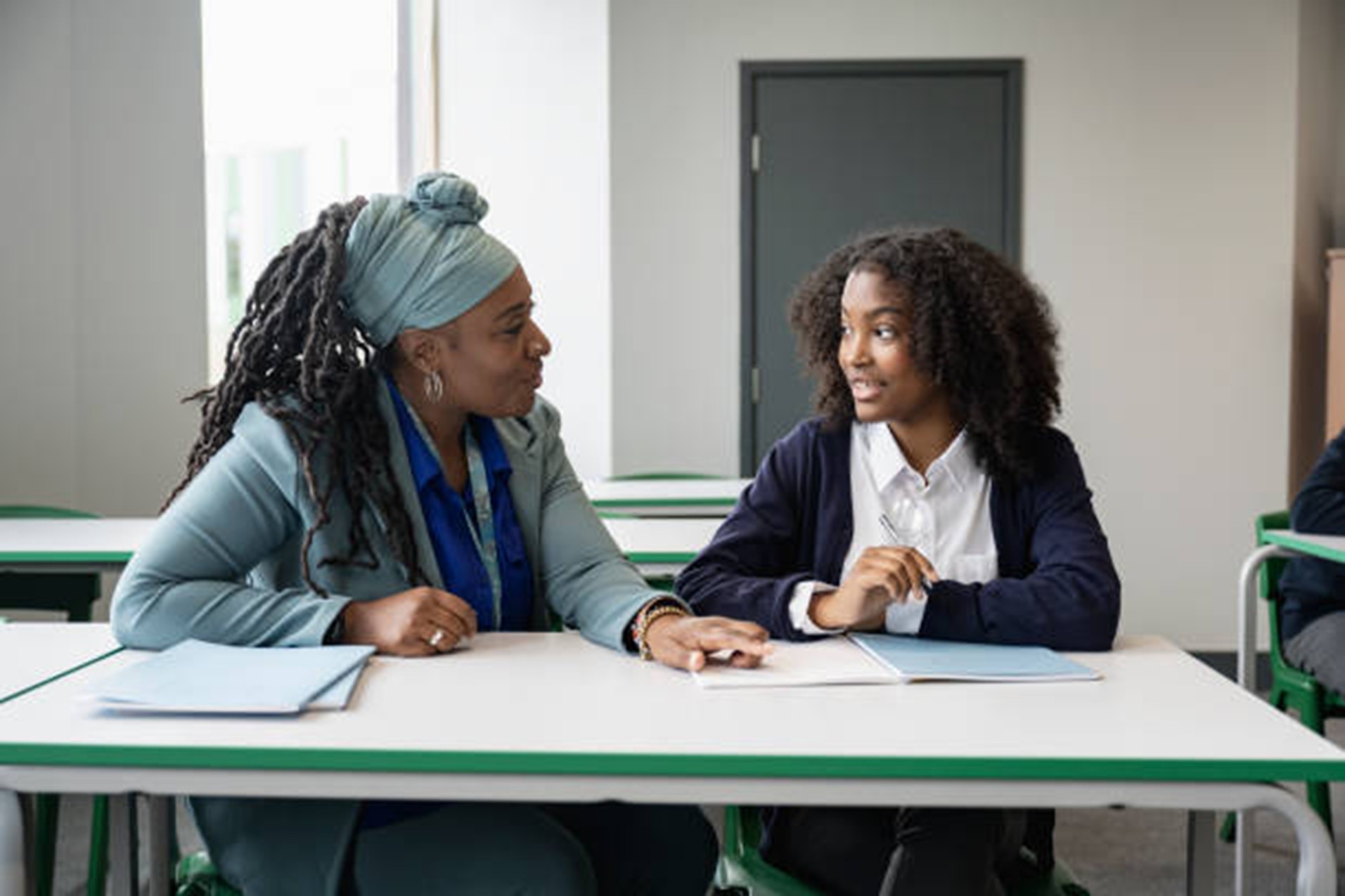 Black South African high school students in a classroom